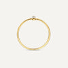 585er Gold Vertikal Baguette Cut Zirkonia Ring - 7