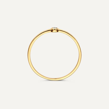 585er Gold Mini Zirkonia Ring - 7