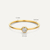585er Gold Zirkonia Ring - 5