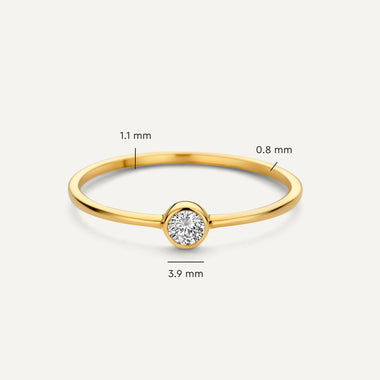 585er Gold Zirkonia Ring - 5