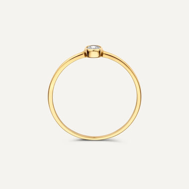 14 Karaat Goud  Gedaaide Zirkonia Ringen Set - 14