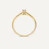 14 Karat Gold Chaton Set Cubic Zirconia Ring - 6