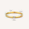 14 Karat Gold Cubic Zirconia Tension Ring - 5