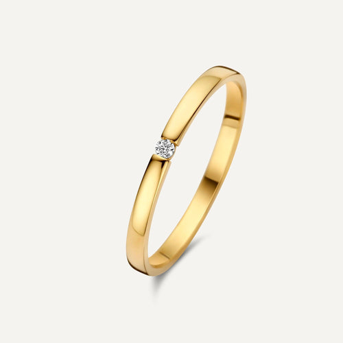 14 Karat Gold Cubic Zirconia Tension Ring
