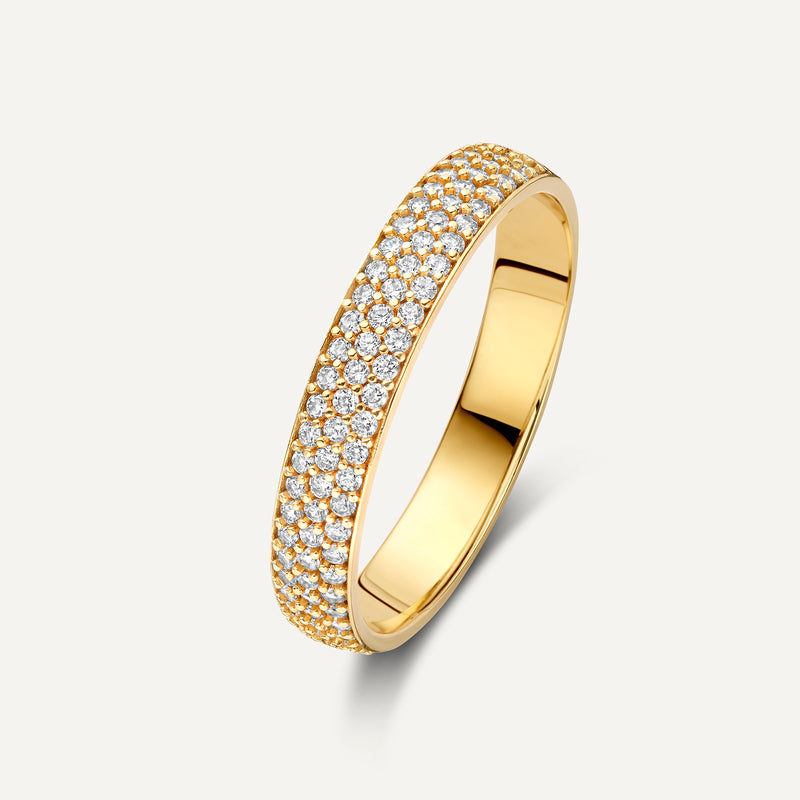 Pavé Zirkonia Half Eternety Ring