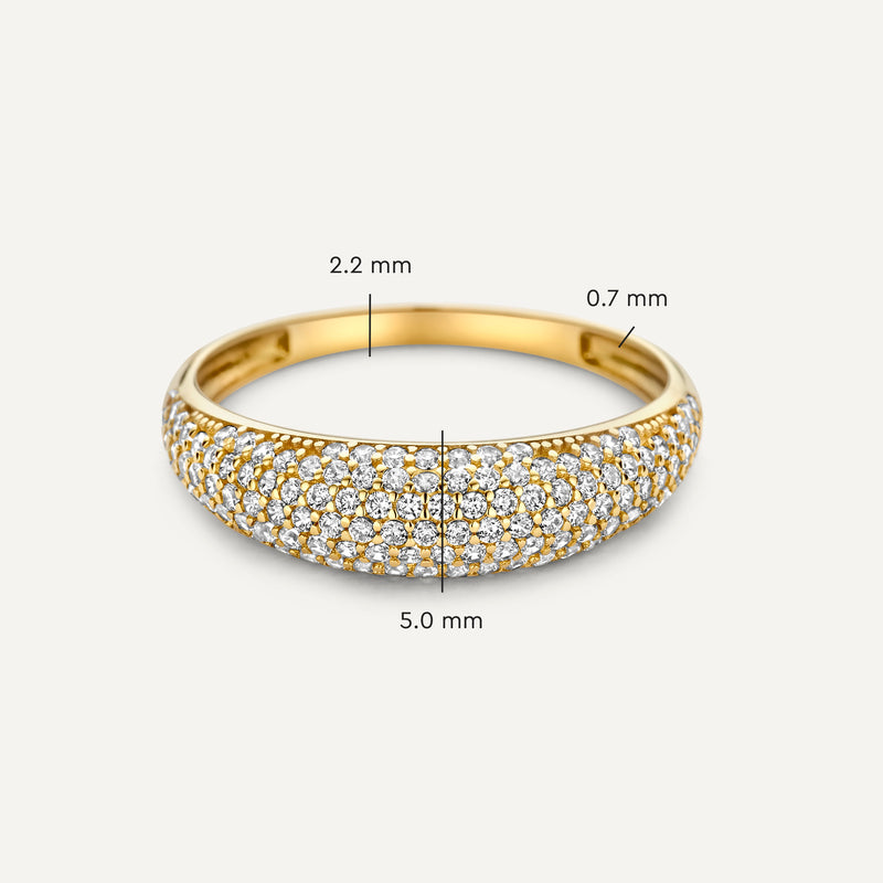 Pavé Zirkonia Dome Ring