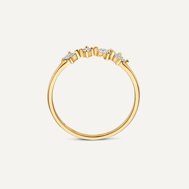 14 Karat Gold Dazzling Cubic Zirconia Statement Ring - 6