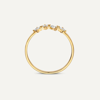 14 Karaat Goud Dazzling Zirkonia Statement Ring - 6