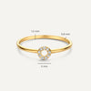 14 Karat Gold Pavé Cubic Zirconia Open Halo Ring - 6