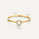 Pavé Cubic Zirconia Open Halo Ring