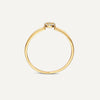 14 Karat Gold Pavé Cubic Zirconia Open Halo Ring - 7