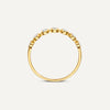 585er Gold Bezel Set Zirkonia Band Ring - 6