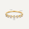 585er Gold Bezel Set Zirkonia Band Ring - 5