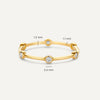 14 Karat Gold Six Bezel Set Cubic Zirconia Band Ring - 6