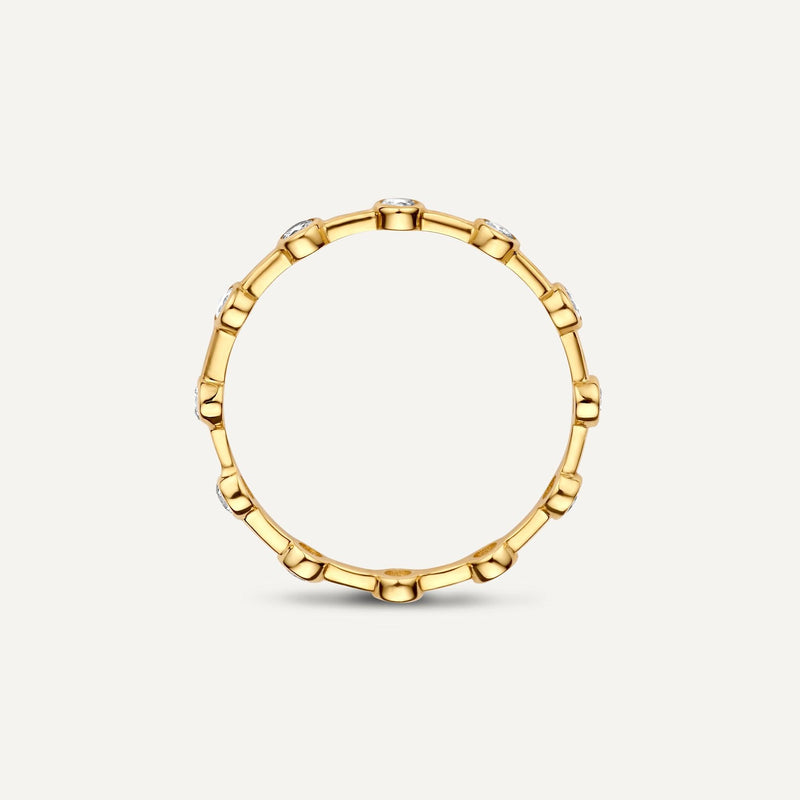 Twelve Bezel Set Cubic Zirconia Band Ring