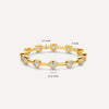 14 Karat Gold Twelve Bezel Set Cubic Zirconia Band Ring - 6