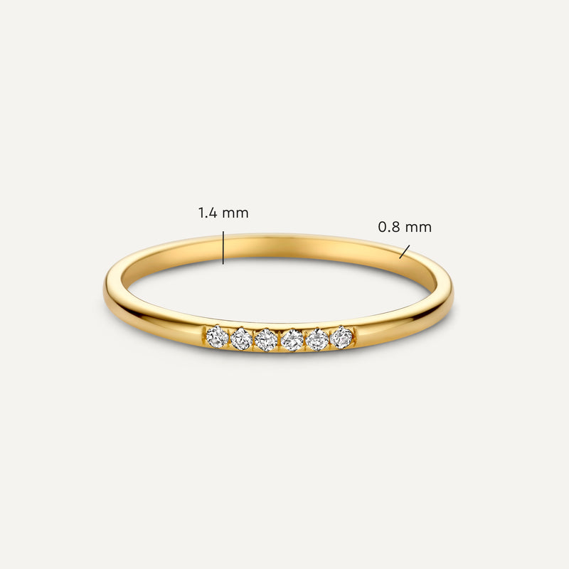 Cubic Zirconia Line Ring