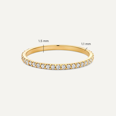 14 Karat Gold Essential Cubic Zirconia Eternity Ring - 10