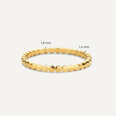 14 Karat Gold Bezel Dot Eternity Ring - 4