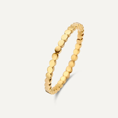 14 Karat Gold Bezel Dot Eternity Ring - 1