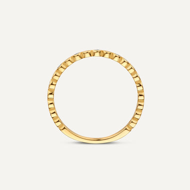 585er Gold Sparkling Zirkonia Bezel Dot Eternity Ring - 6