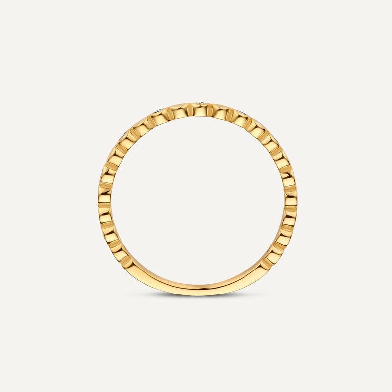 Sparkling Cubic Zirconia Bezel Dot Eternity Ring