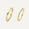 585er Gold 2 mm Zirkonia Line Ringe Set - 1
