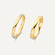 2 mm & 3 mm Curve Band Rings Set