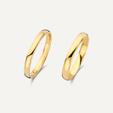 2 mm & 3 mm Curve Band Rings Set