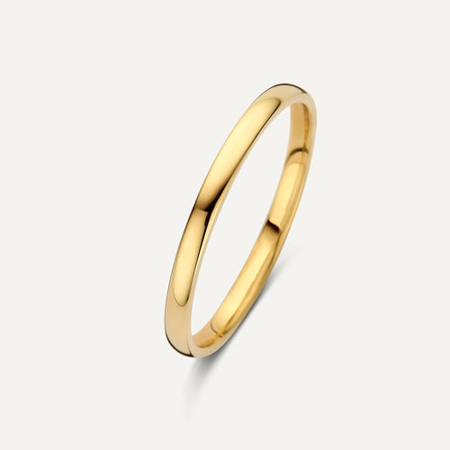 14 Karat Solid Gold 2 mm Curve Band Ring