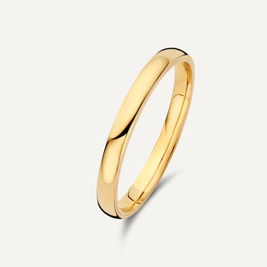 Gold mm Curve Band Ring of 14 Karat Gold for Women