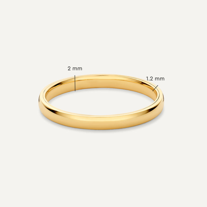 2 mm Curve Band Ring