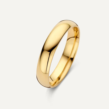 585er Gold 4mm Curve Band Ring - 1