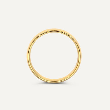 Or 14 Carats Anneau 4 mm Courbe - 6