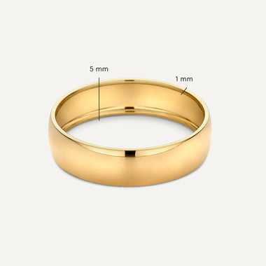 14 Karat Gold 5 mm Bold Curve Band Ring - 4