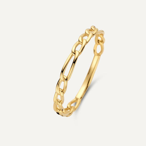 14 Karat Gold Figaro Chain Stacker Ring