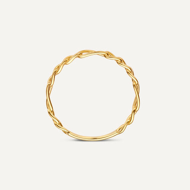 14 Karat Gold Figaro Stacker Rings Set - 9