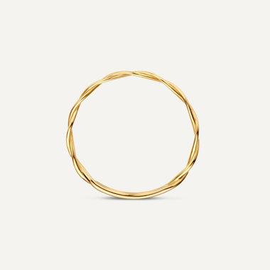 14 Karat Gold Braided Stacker Ring - 6