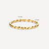 14 Karaat Goud  Gedaaide Zirkonia Ringen Set - 9