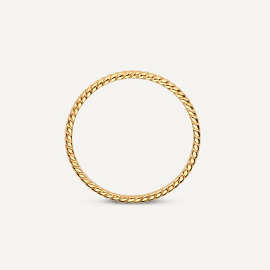 585er Gold Essential Gedrehter Stapelring - 7