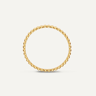 14 Karaat Goud Bolletjes Aanschuifring - 7