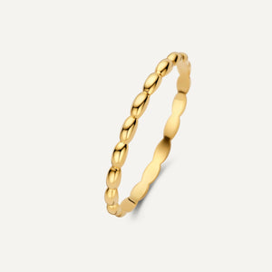 ●VVV● Square Cubic Tennis Ring 21FWRG014 Gold Oval Cut Cubic Zirconia Ring of 14 Karat Gold for Women