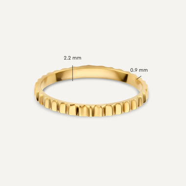 Or 14 Carats Bague Eternity Line - 5