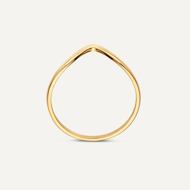 585er Gold Wishbone Ring - 6