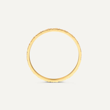 14 Karat Gold Diamond Cut Stacker Ring - 7