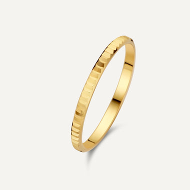 14 Karat Gold Fine Eternity Line Band Ring - 1