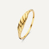 585er Gold Dünner Croissant Dome Ring - 1