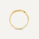 Dünner Croissant Dome Ring