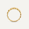 585er Gold Croissant Dome Ring - 6