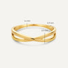 Or 14 Carats Set de Bagues Whishbone Croisée - 6